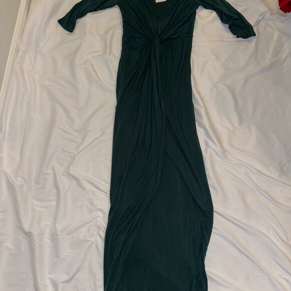 Share Lovers & Friends Emerald Green Knot Front Maxi Dress - Size S- - Picture 8 of 9
